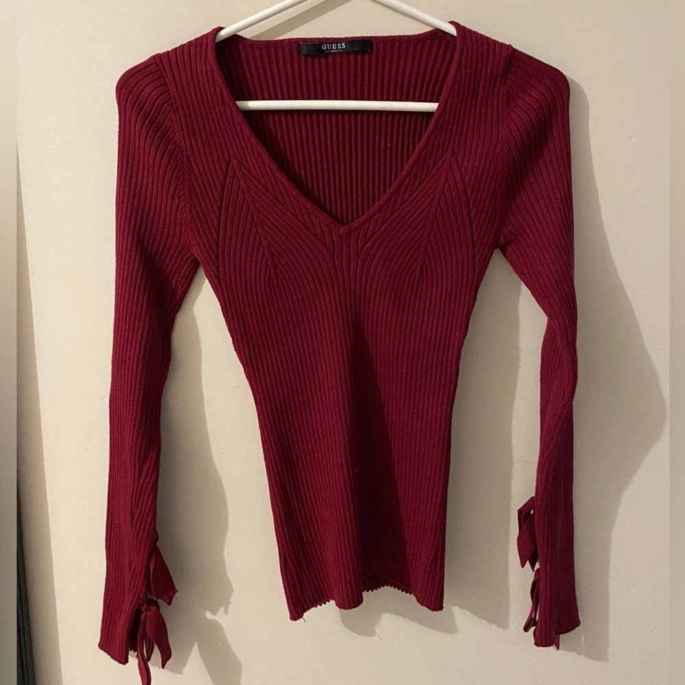 Guess red / maroon knit sweater